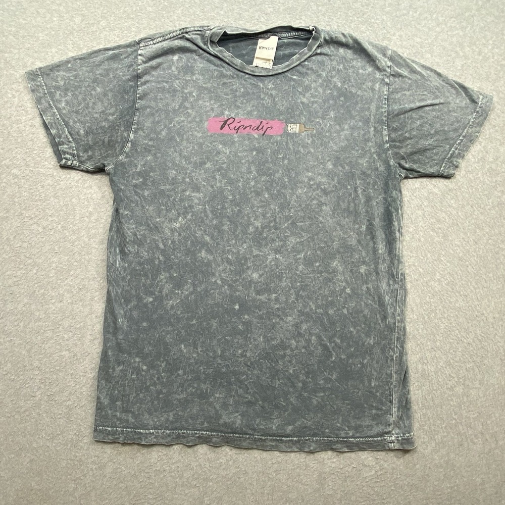 RIPNDIP Bob Ross Tie Dye T-Shirt Sz M Graphic Painting Art Cat Funny Distressed